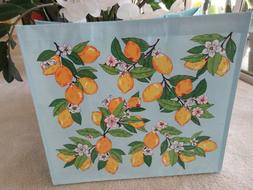 Vera Bradley Market Tote Reusable Bag Lemon Grove Print New 