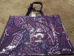 Vera Bradley Market Tote Reusable Bag Paisley Amethyst Print