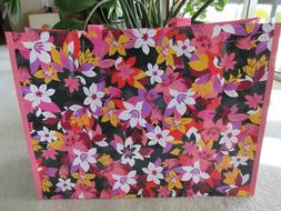 Vera Bradley Market Tote Reusable Bag Rosa Floral Print New 